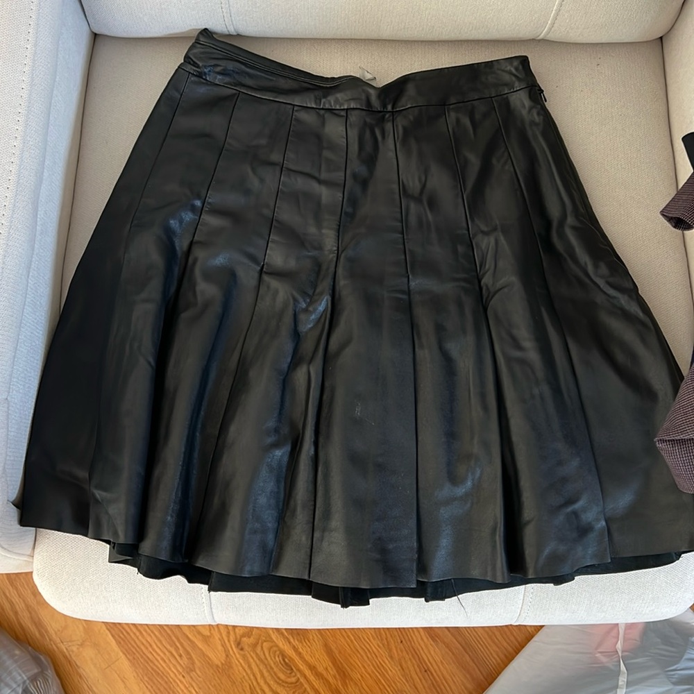 Halogen - Black Leather Skirt